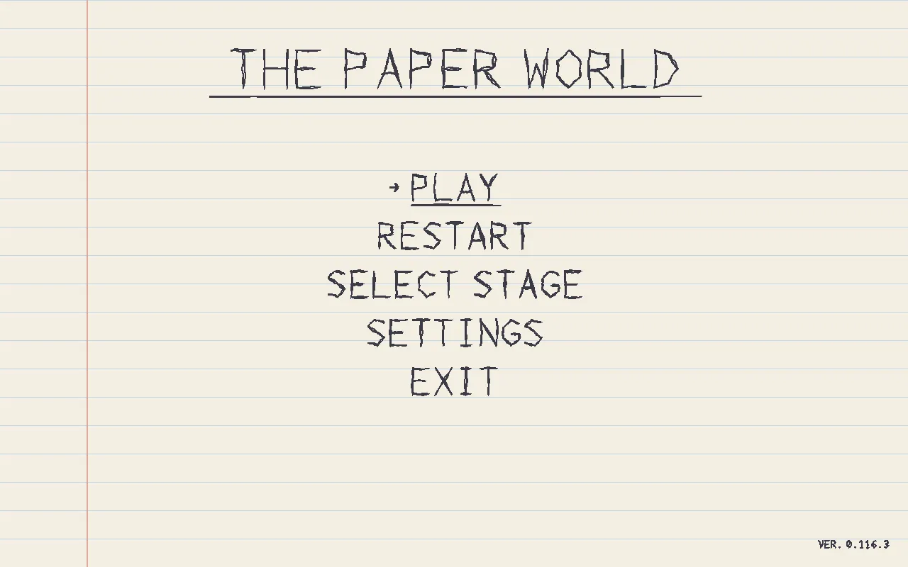 Main menu